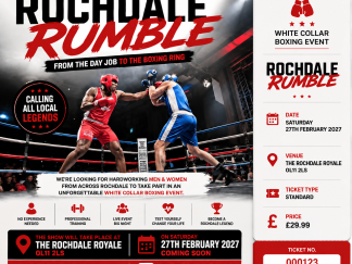 White Collar Boxing Night at Rollercity | Saturday 27th February 2027